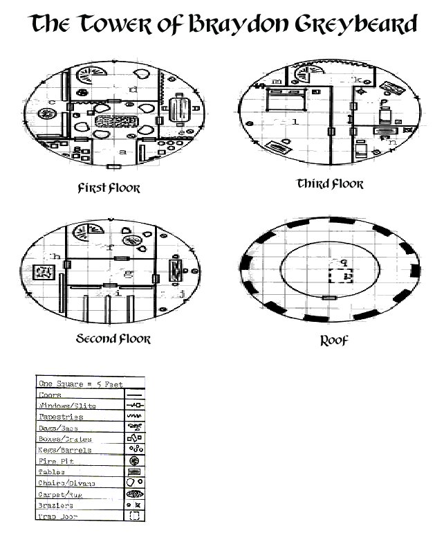 The Tower of Braydon Greybeard - Map